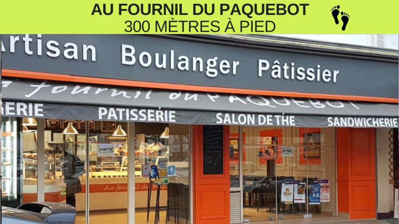 St Nazaire - L'Art Deco - Stationnement Gratuit - Centre Ville - Wifi Fibre 圣纳泽尔 外观 照片